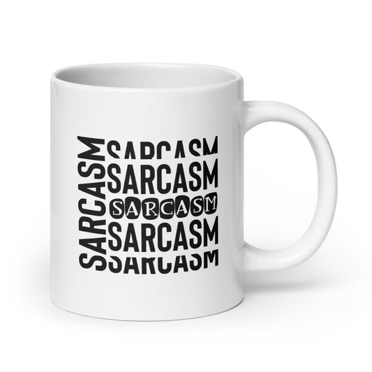 The Sarcasm On Repeat White Ceramic Coffee Mug