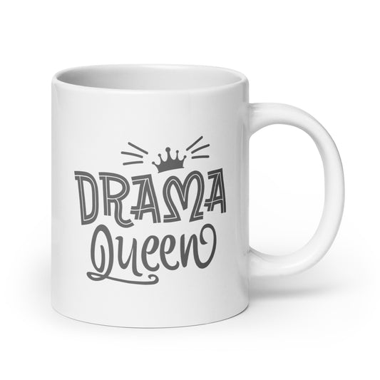Drama Queen White Ceramic Coffee Mug