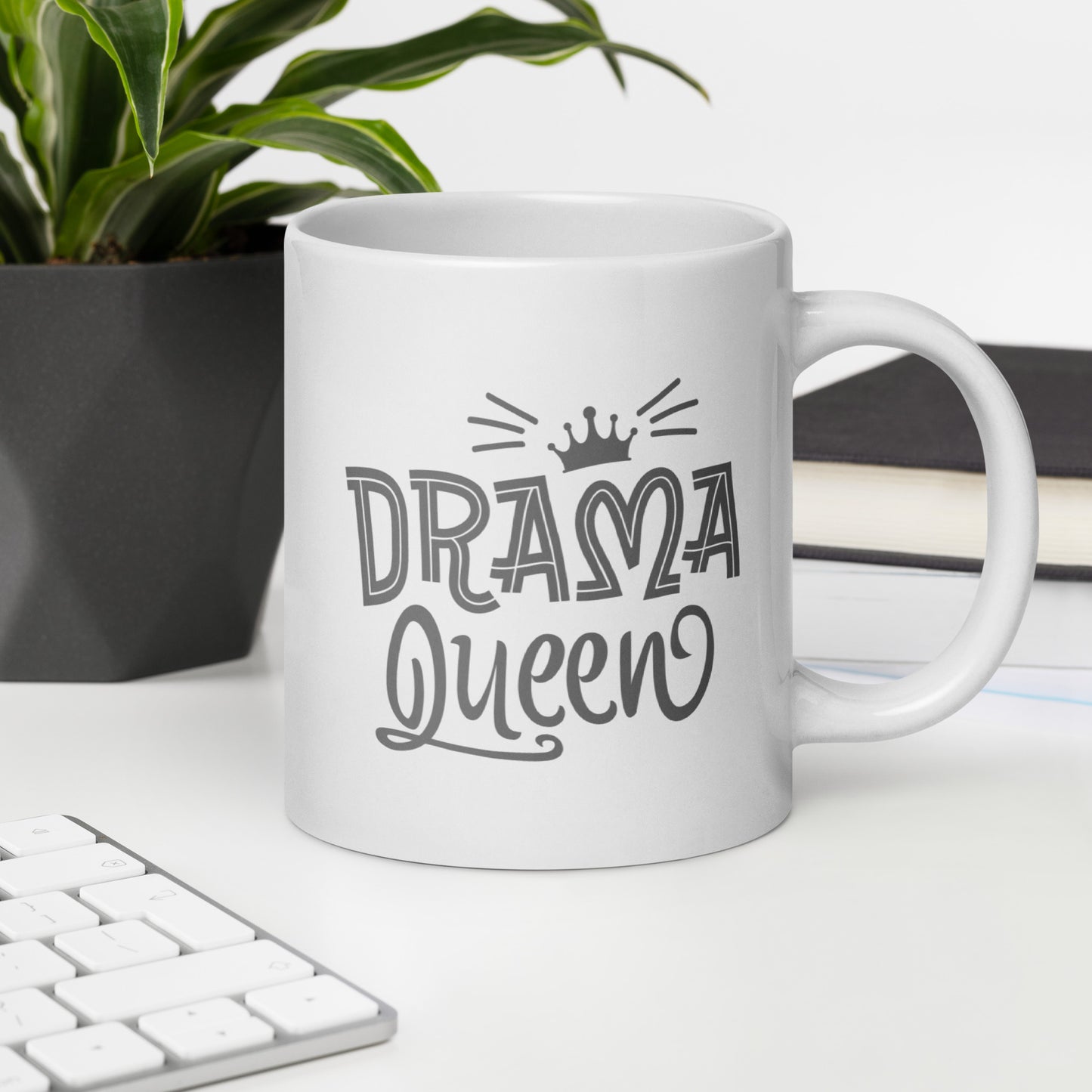 Drama Queen White Ceramic Coffee Mug